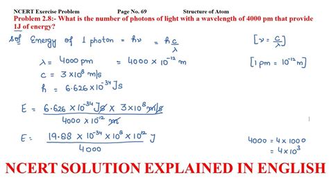 What Is The Number Of Photons Of Light With A Wavelength Of 4000 Pm