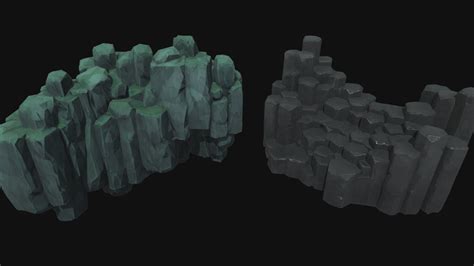 Stylized Lowpoly Cliff Pack Buy Royalty Free D Model By