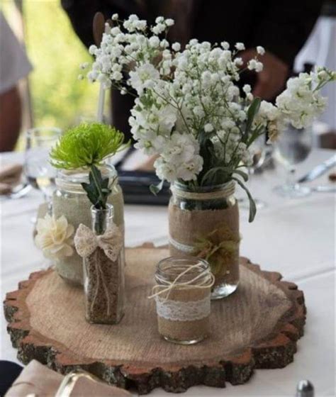 Mason Jars Wedding Centerpiece Ideas