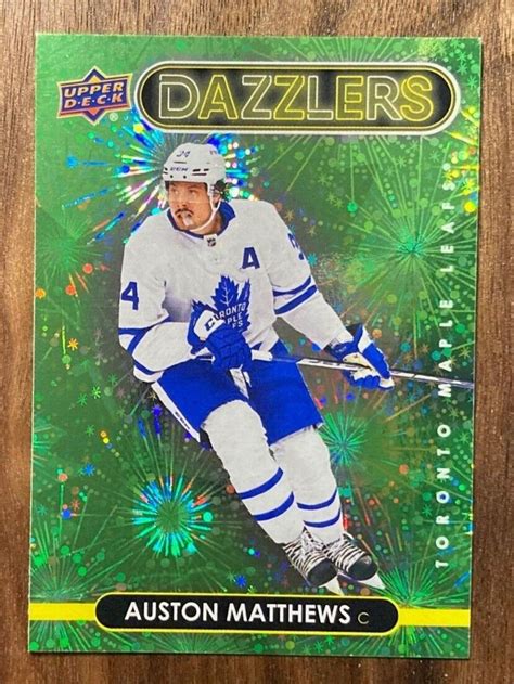 Auston Matthews Upper Deck Series Green Dazzlers Card Dz