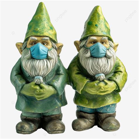 Green Gnomes Wearing Medical Mask Gnome Christmas Xmas Png