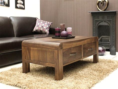 Walnut Coffee Table With Drawers