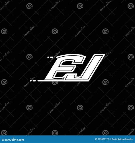 Initial Ej Logo Design With Shape Style Logo Business Branding Stock