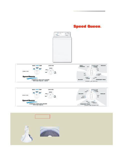 Speed Queen Washer User Manual