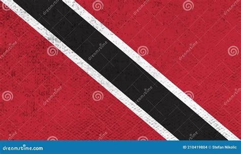 Trinidad And Tobago Vector Grunge Flag Isolated On White Background