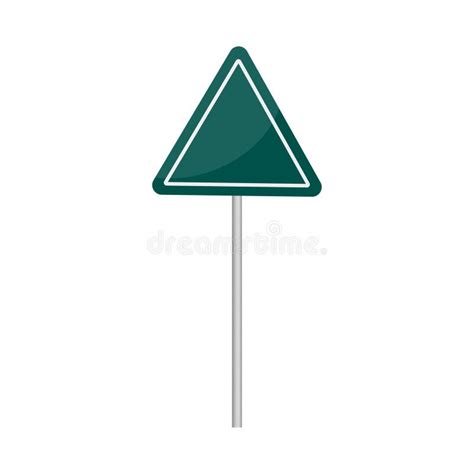 Blank Green Traffic Road Sign Vector Illustration Stock Vector