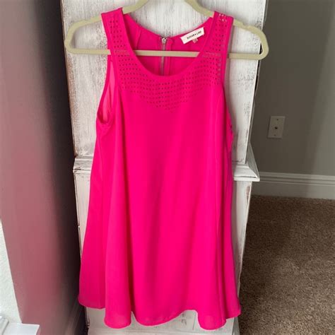 Sugarlips Dresses Sugar Lips Hot Pink Eyelet Dress Poshmark