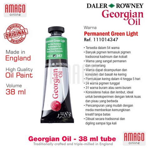 Jual Daler Rowney Georgian Oil Ml Cat Minyak Lukis Permanent