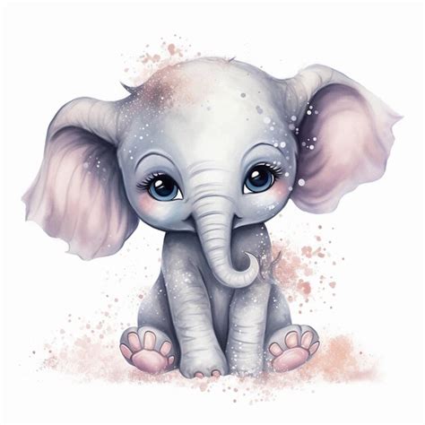 Premium Photo | Baby Elephant Clipart