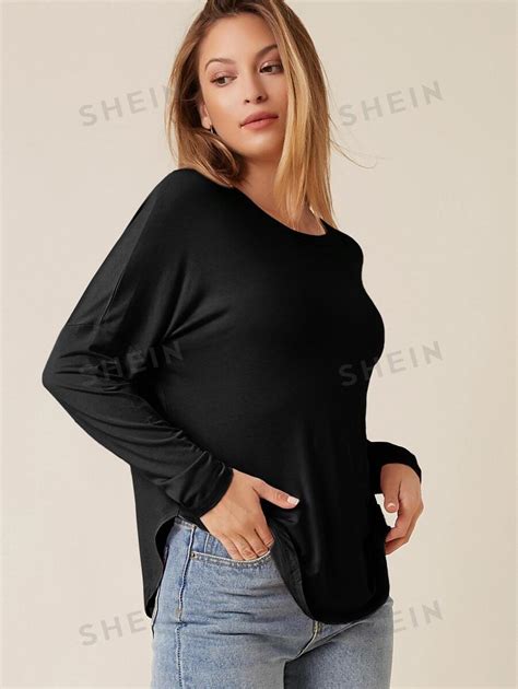 Shein Basics Drop Shoulder Oversized Tee For Sale Australia New