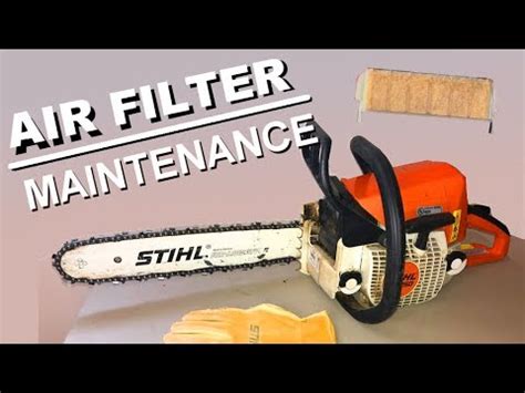 Stihl Air Filter Maintenance On Ms Chain Saw Youtube