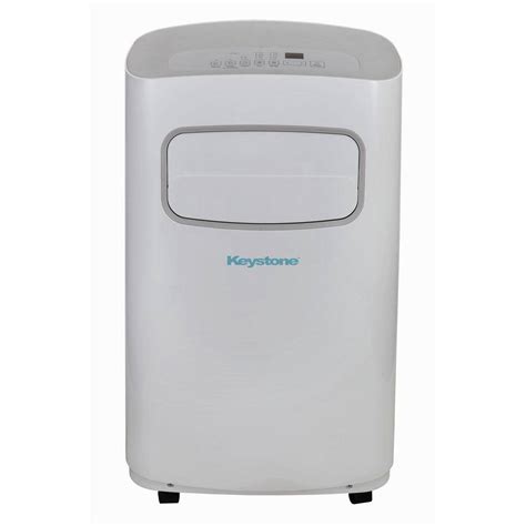 Keystone 12000 Btu 115 Volt Portable Air Conditioner With Dehumidifier And Remote In White And