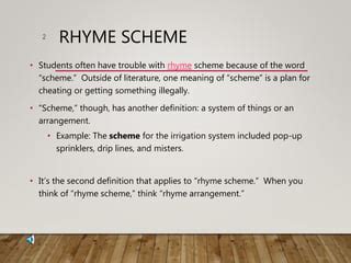 Rhyme Scheme, Rhythm, and Meter | PPT