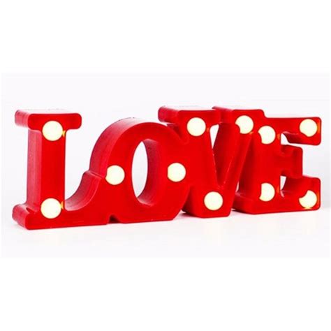 Luminaria Led Love Amor Decorativa D Abajur Leds Para Mesa Ou