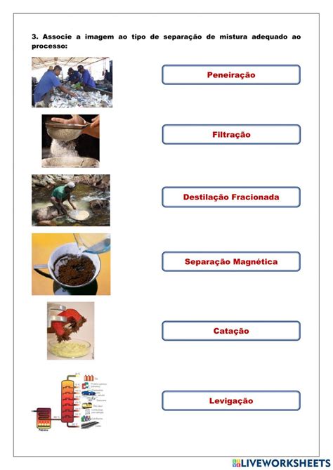 Separao De Misturas Aula Ano Existem Descubra Qual Jogo Combina