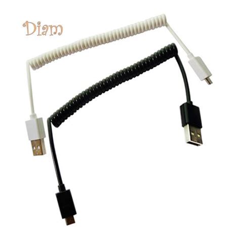 Buy Anbs Ft M Spring Coiled Usb Male To Micro Usb Pin Data Sync