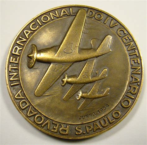 Medalhas Raras Medalha Revoada Internacional 4º do Centenário de São