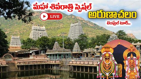 Live Maha Shivaratri Special Arunachalam Temple Tour Arunachalam