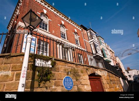 Period Buildings The High Street Hastings Old Town East Sussex Uk Stock