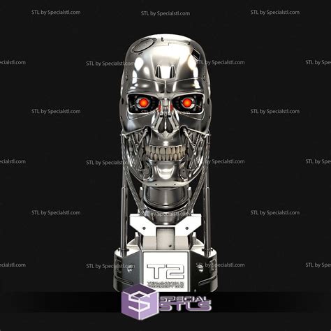 Terminator T-800 Skull Bust Digital Sculpture | SpecialSTL