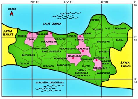 √ Peta Jawa Tengah Penjelasan Lengkap Sindunesia