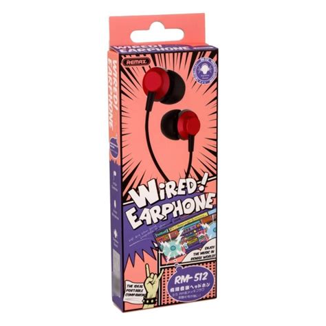 Наушники вакуумные Remax RM-512 красные | MasterClub