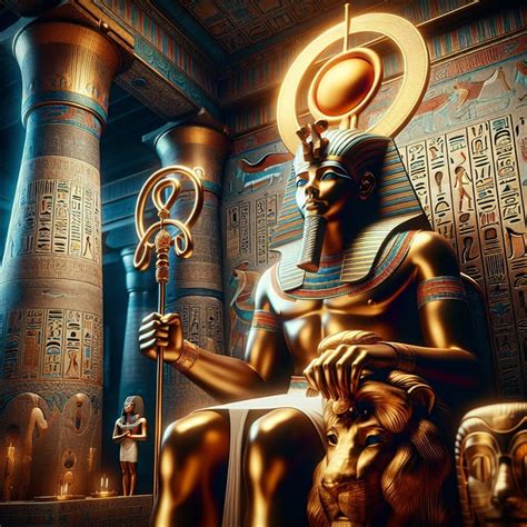 Amun Ra Ancient Egyptian God With Lion Body And Sun Disk Art AI Art