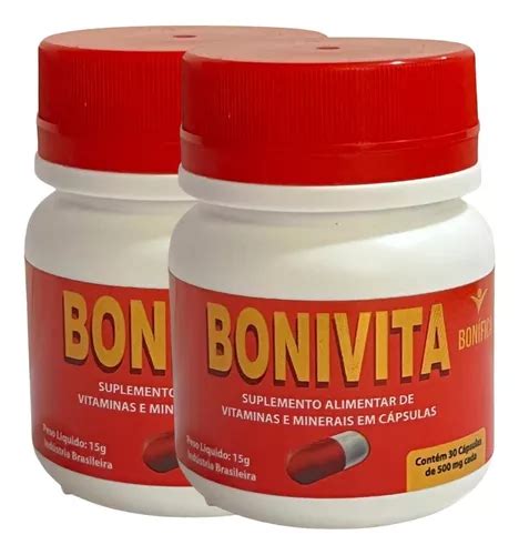 Kit 2 Potes Bonivita 30 Cápsulas Saúde E Bem Estar Natural