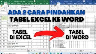 Cara Memindahkan Tabel Di Excel Ke Word Dengan Rapi Doovi