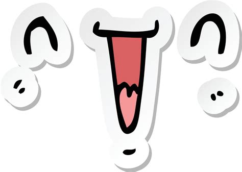 sticker of a cute happy cartoon face 10381949 Vector Art at Vecteezy