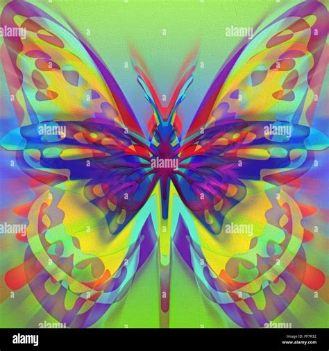 Ornate Multi Colored Cutout Butterflies Make Beautiful Abstracts Stock