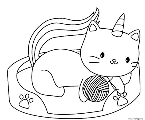 Coloriage Bebe Chat Licorne Dessin Chat Licorne à imprimer