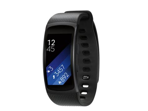 Samsung Fitness Tracker Watch Gear Fit 2 Smartwatch (Black) - Refurbis ...