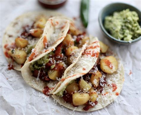 Bacon And Potato Tacos With Roasted Poblano Guacamole My Tasty Trials