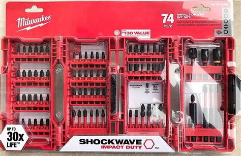 Milwaukee 48 32 4083 Impact Driver Bit Set 100 Piece Shockwave Impact