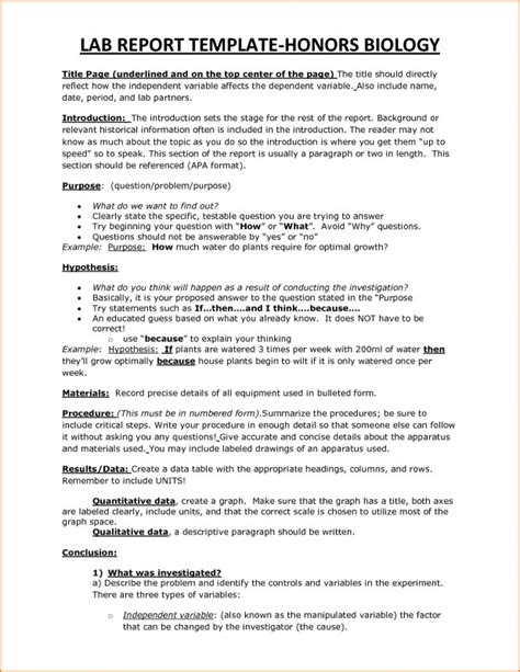 Science Lab Report Template New Lab Report Template Word Stupendous