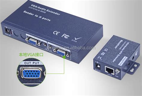 8 Ports Audio Video Vga Extender Sender Vga Video Audio Over Utp