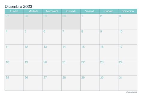 Calendario Dicembre 2023 Da Stampare Icalendario It Bank2home