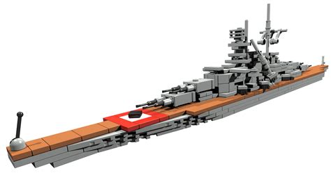 Bismarck miniscale battleship to be build out of LEGO® bricks