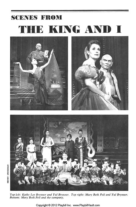 The King And I Broadway Broadway Theatre 1985 Playbill