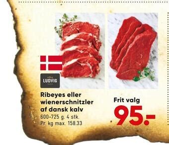 Ribeyes Eller Wienerschnitzler Af Dansk Kalv Tilbud Hos Bilka