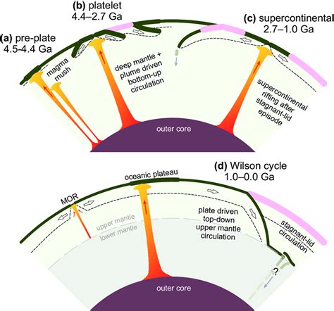 Schematic Transitional Stages In Evolution Of The Terrestrial