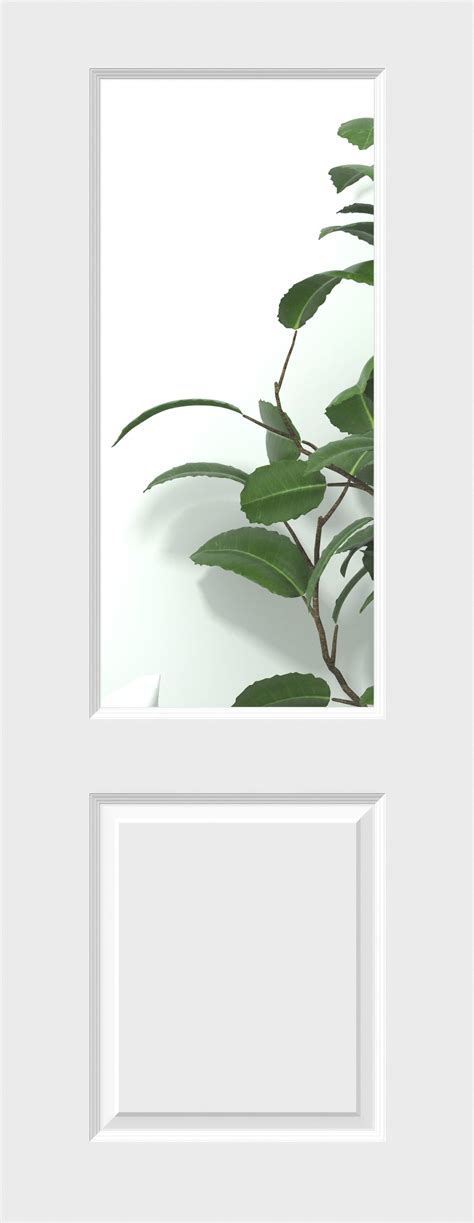 White Smooth 2 Panel Clear Glass Internal Doors At Express Doors Direct