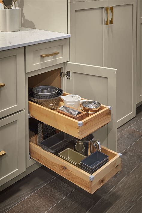 Base Cabinet with Roll Trays | Organization | Diamond Cabinets