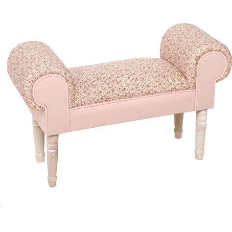 Банкетка с подлокотниками на деревянных ножках 53х84 см розовая 110666 ...