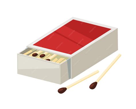 Premium Vector | Cardboard paper box for lighting matches element