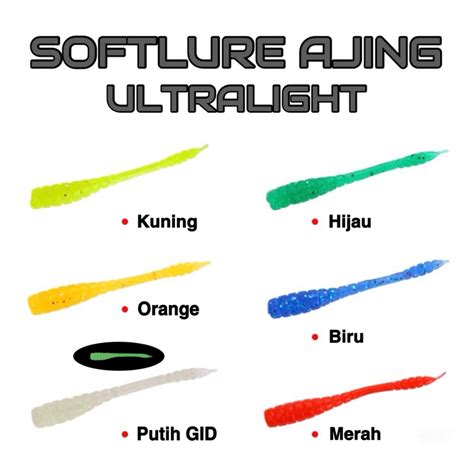 Jual Pcs Softlure Ajing Ultralight Cm Gram Soft Lure Ajing