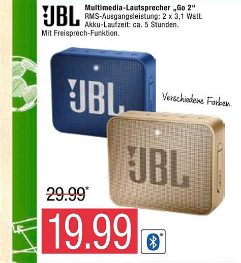 Jbl Multimedia Lautsprecher Go 2 Angebot Bei Marktkauf 1Prospekte De