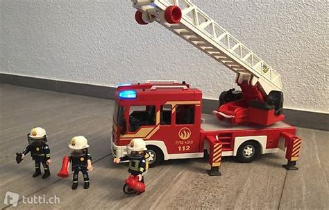 Playmobil Feuerwehr Leiterfahrzeug mit Zubehör Canton Grisons tutti ch