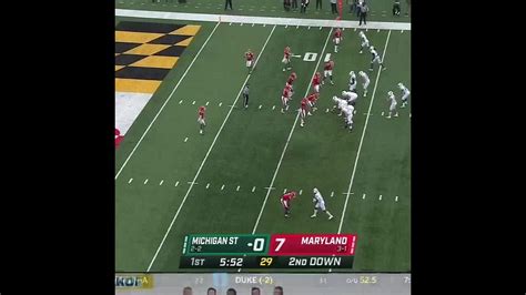 Michigan State Rb Elijah Collins Td At Maryland Big Ten Football